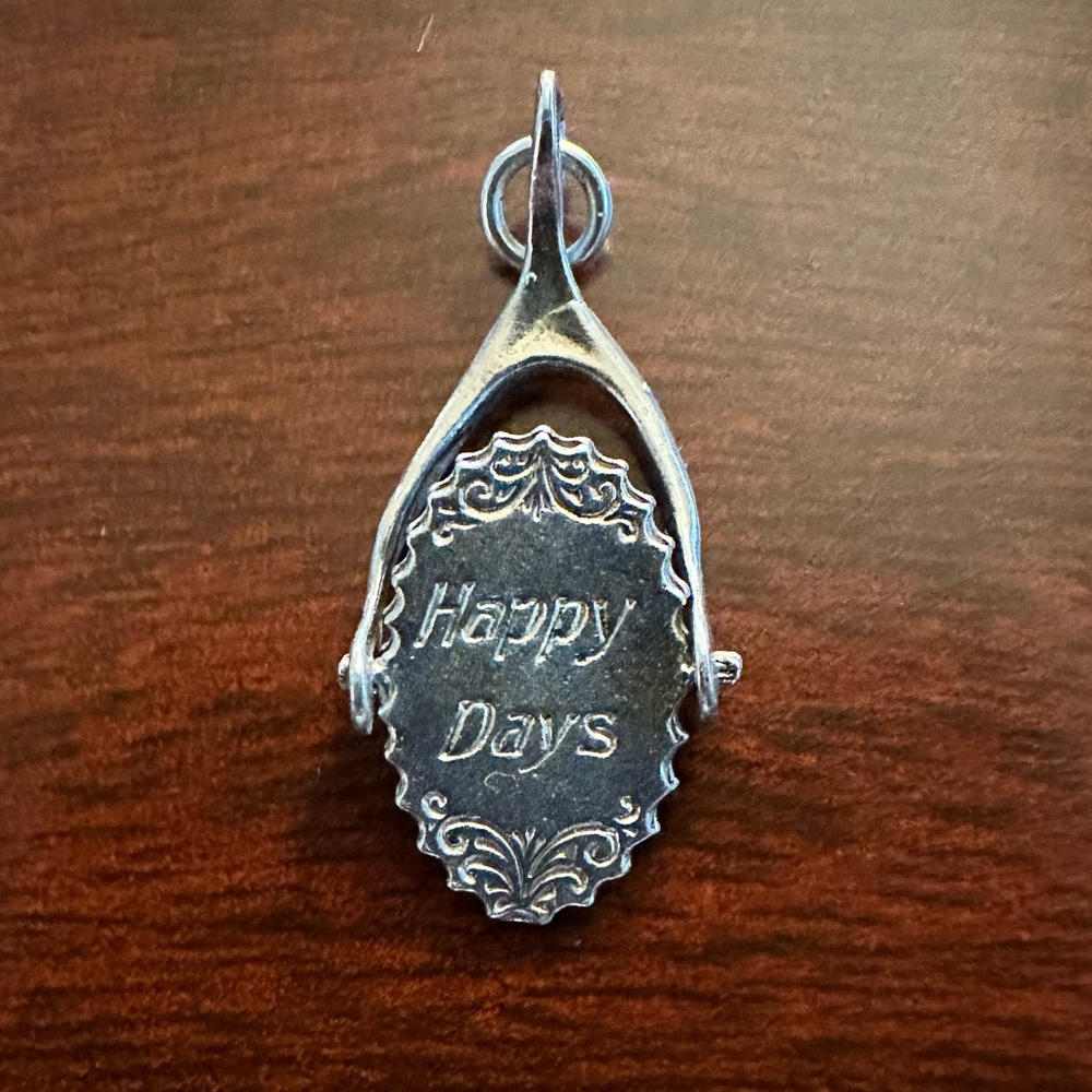 Vintage Sterling Silver “Best Wishes” & “Happy Days” Spinning Charm
